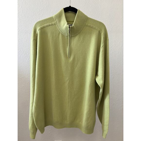 Tommy Bahama Cashmere Sweater Pullover Mens sIze XL Green - Picture 1 of 4